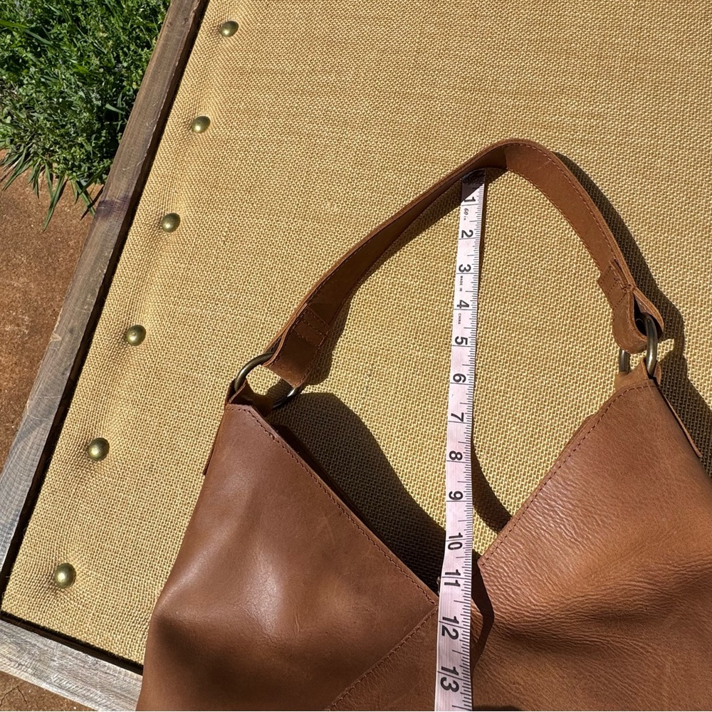 ABLE Salome Leather Hobo Bag Brown Handmade Ethiopia Slouchy Boho Shoulder - Picture 8 of 14